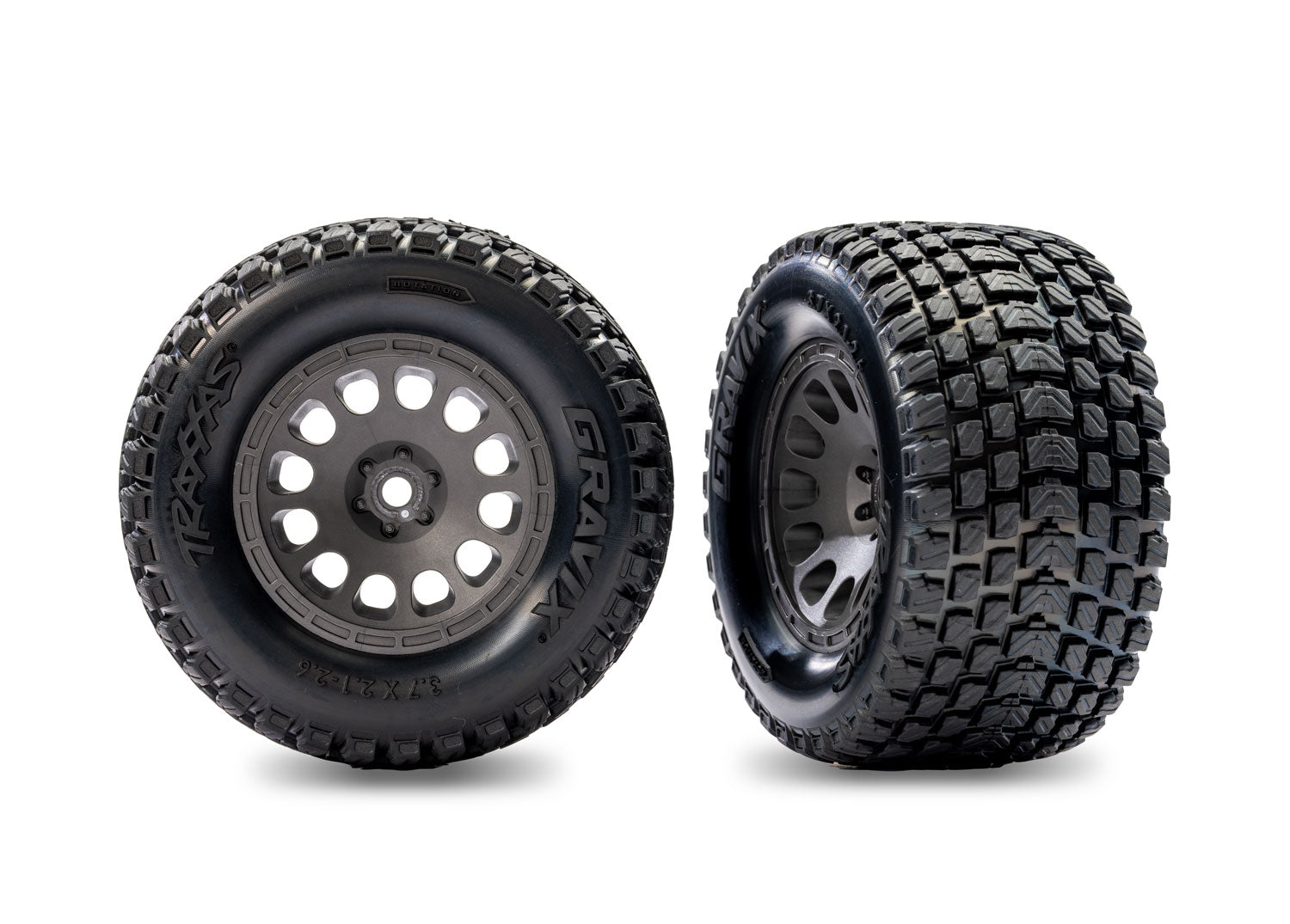 Traxxas Gray Mini XRT Wheels w/ Gravix Tires (2) - - Traxxas