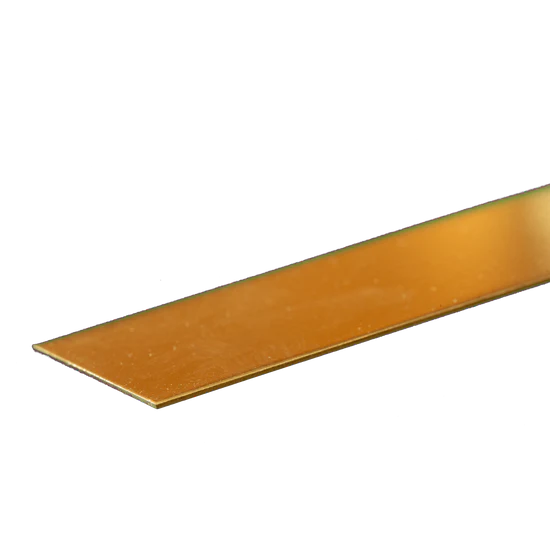 K&S Brass Strip: 0.025" Thick x 1" Wide x 12" Long (1 Piece) - Metal - K&S Precision Metals