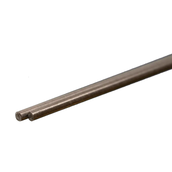 K&S Round Stainless Steel Rod: 3/32" OD x 12" Long (2 Pieces) - Metal - K&S Precision Metals