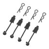 Arrma 1/8 Body Clips w/Rubber Retainers (Black) (4) - - Horizon Hobbies, Inc.