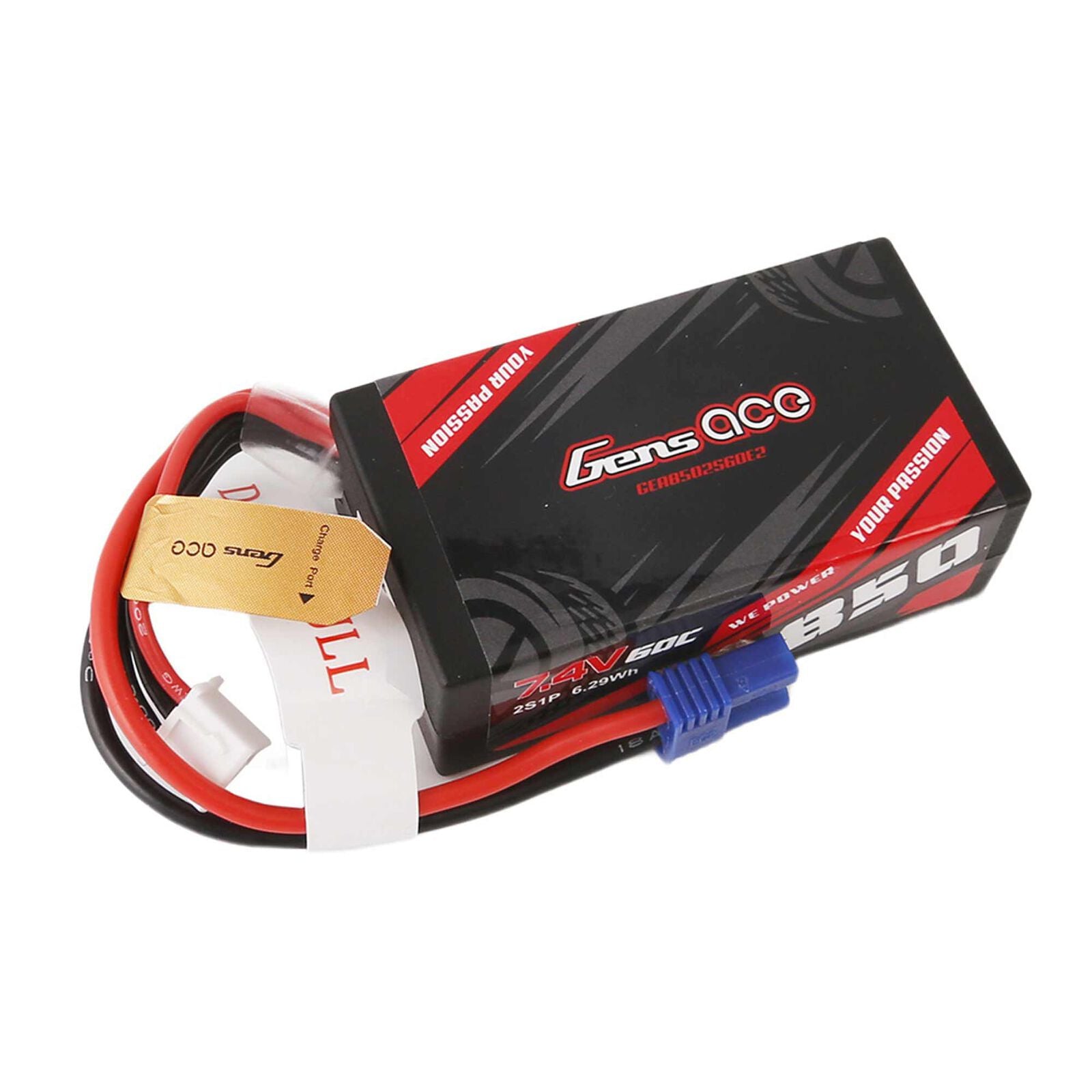 Gens Ace 850mAh 2S 60C Mini-B Lipo - - Horizon Hobbies, Inc.