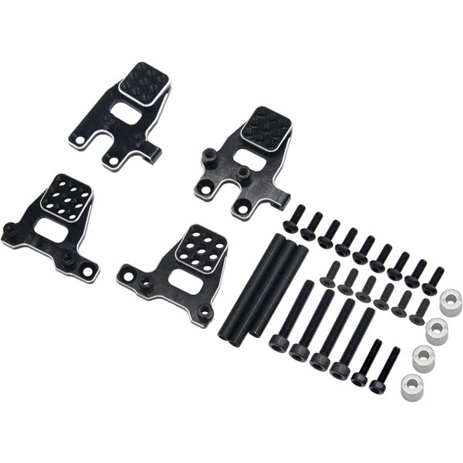 Hot Racing Traxxas TRX-4M Aluminum Shock Mount Set (Black) (4) - - AMain Distributing