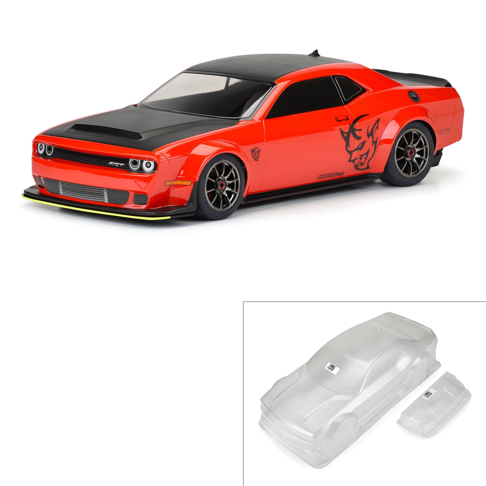 1/7 Dodge Challenger SRT Demon Clear Body: ARRMA Infraction 6S - - Horizon Hobbies, Inc.