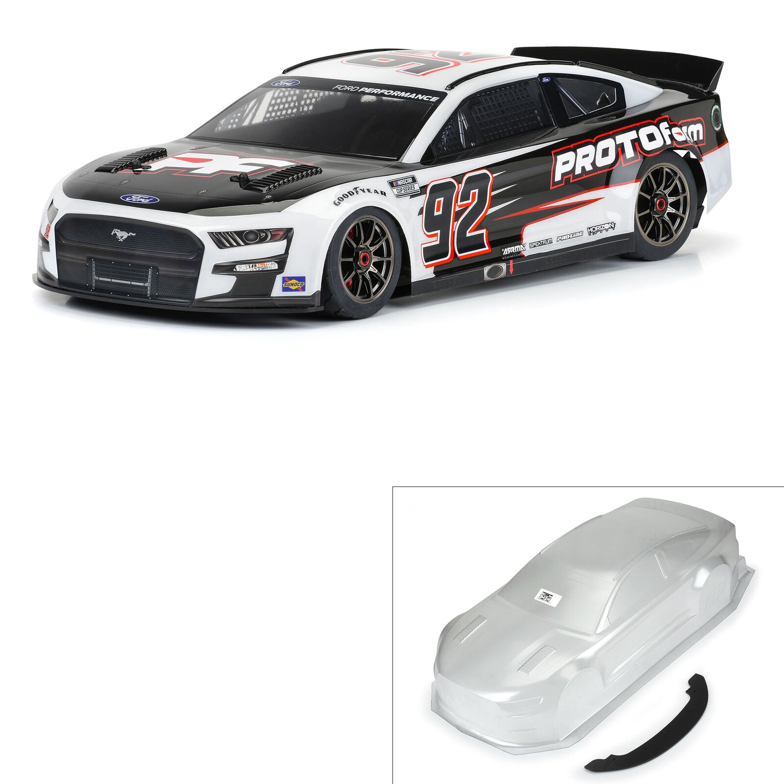 PROTOform 1/7 2022 NASCAR Cup Series Ford Mustang Clear Body: Infraction 6S - - Horizon Hobbies, Inc.
