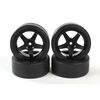 Tamiya 26mm Pre-Mounted Drift Tires (Black) (4) w/12mm Hex - - Horizon Hobbies, Inc.