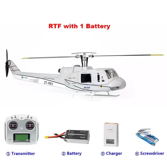 Spare Parts FlyWing UH-1 Huey V4 Scale Helicopter RTF Grey - - Fly Wing