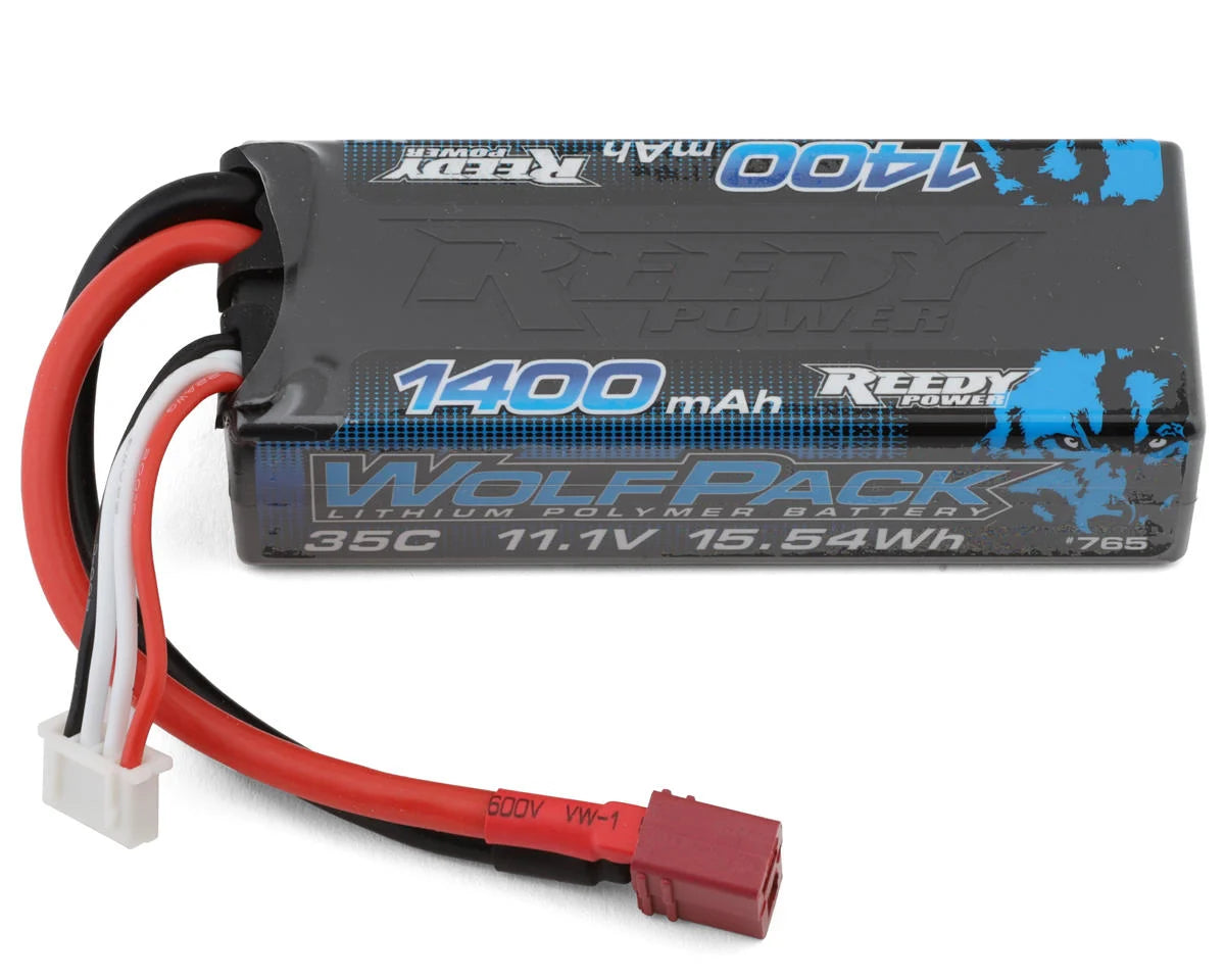 Reedy WolfPack Mini 3S Hard Case 35C LiPo Battery (11.1V/1400mAh) w/T-Style Connector