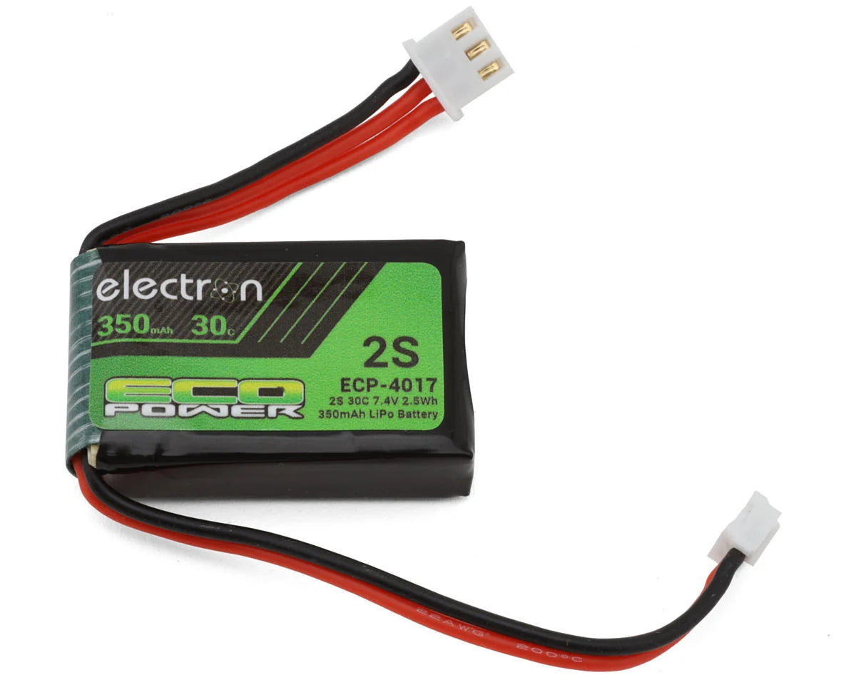 EcoPower "Electron" 2S 30C LiPo Battery w/PH2.0 Connector (7.4V/350mAh) (Losi® Micro-B) - stpatty - AMain Distributing