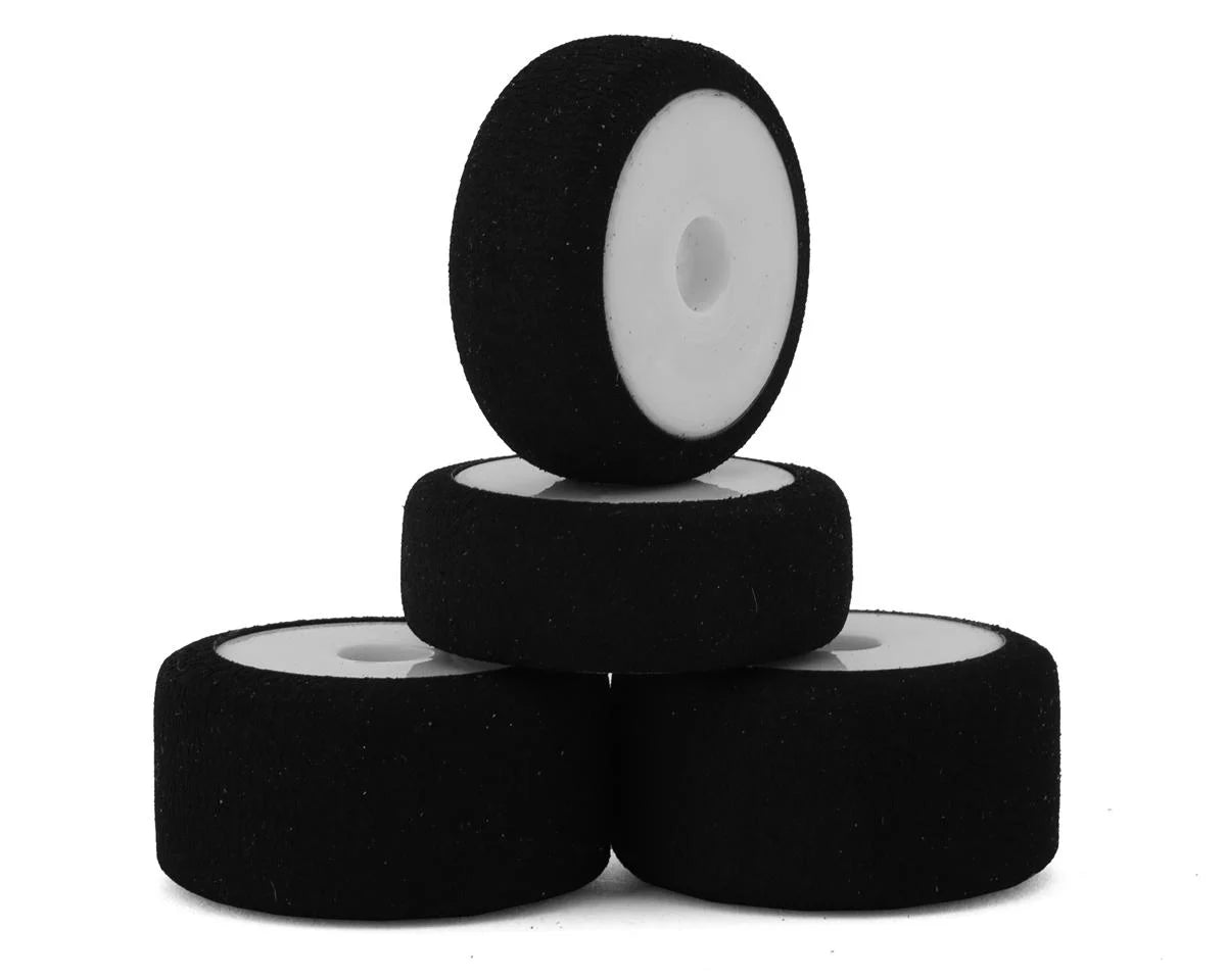 HackFab Losi Micro-B Foam Tires (4) (White) - - AMain Distributing
