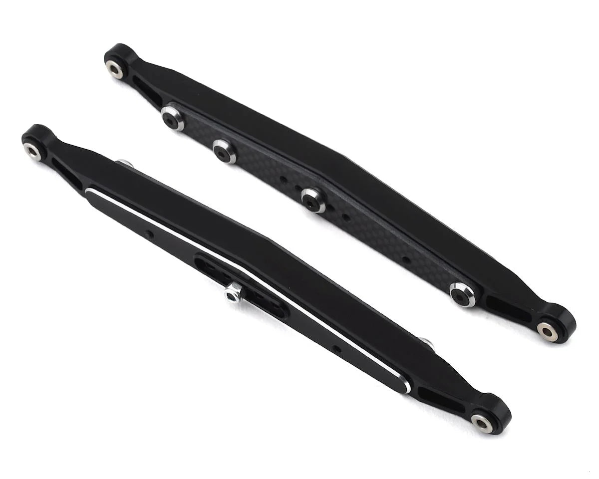 Hot Racing Losi Baja Rey/Rock Rey Aluminum/Carbon Fiber Rear Lower Links (Black) - - AMain Distributing