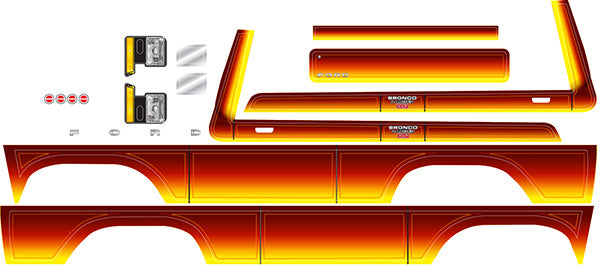 Traxxas TRX-4 Ford Bronco Decal Sheet (Sunset) - - Traxxas