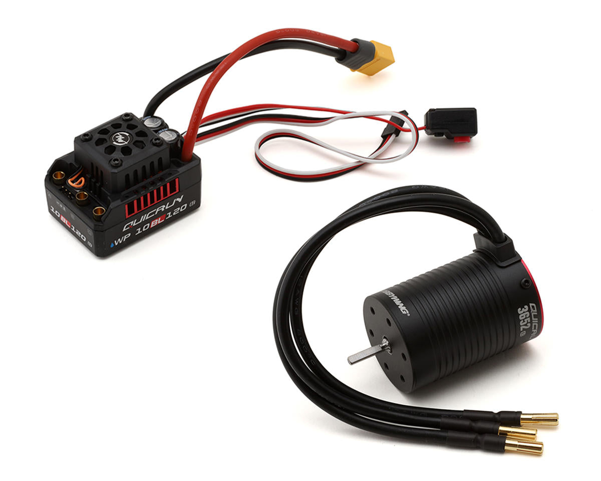 HobbyWing QUICRUN WP 10BL120 G2 Combo ESC + 3652 SL 5200k G2 (2S) - - HobbyWing North America