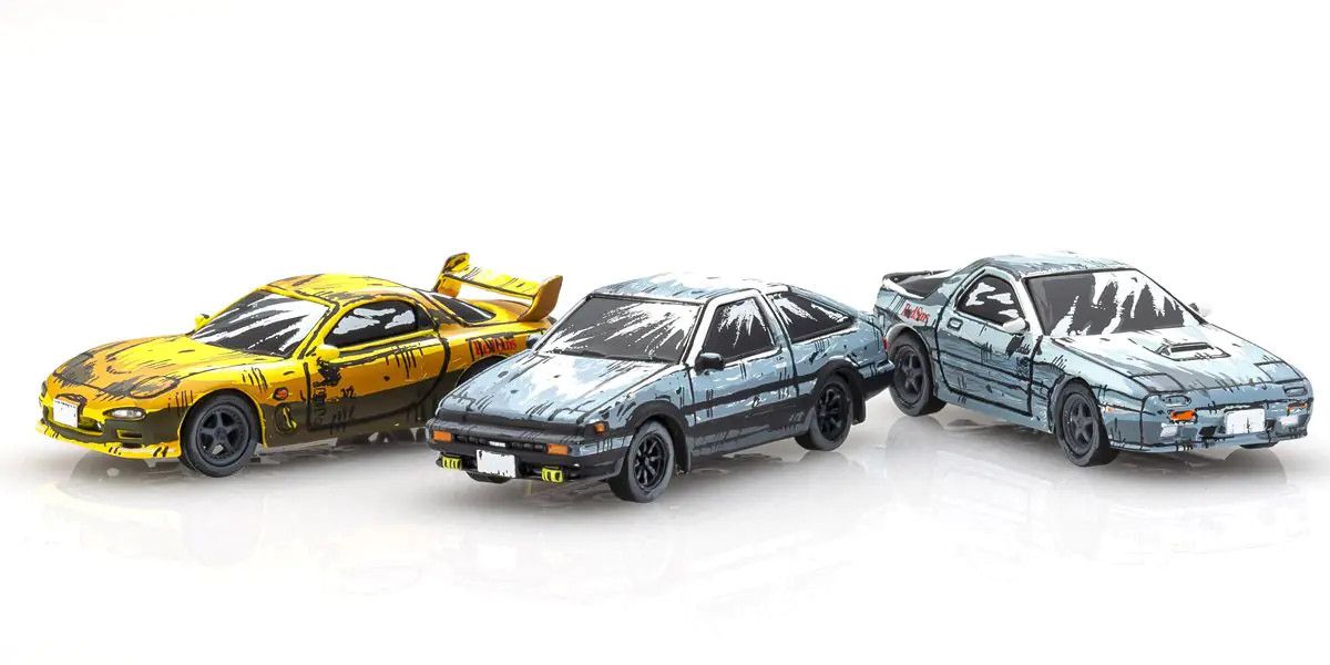 Kyosho 1/64 Initial D Comic Edtion 3 Replica Diecast Models (Sprinter Trueno AE86/RX-7 FD3S/Savanna RX-7 FC3S) - - Kyosho