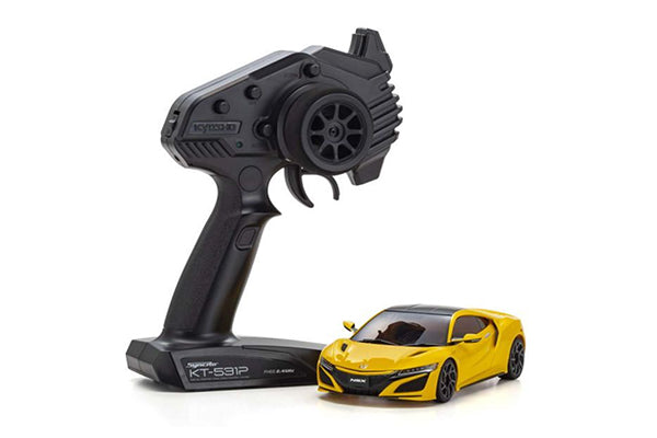 Kyosho RC Car MR-03 Mini-Z RWD ReadySet w/NSX 130R (Yellow Pearl) w/2.4GHz Radio - RC Car - HRP Distributing, Inc.