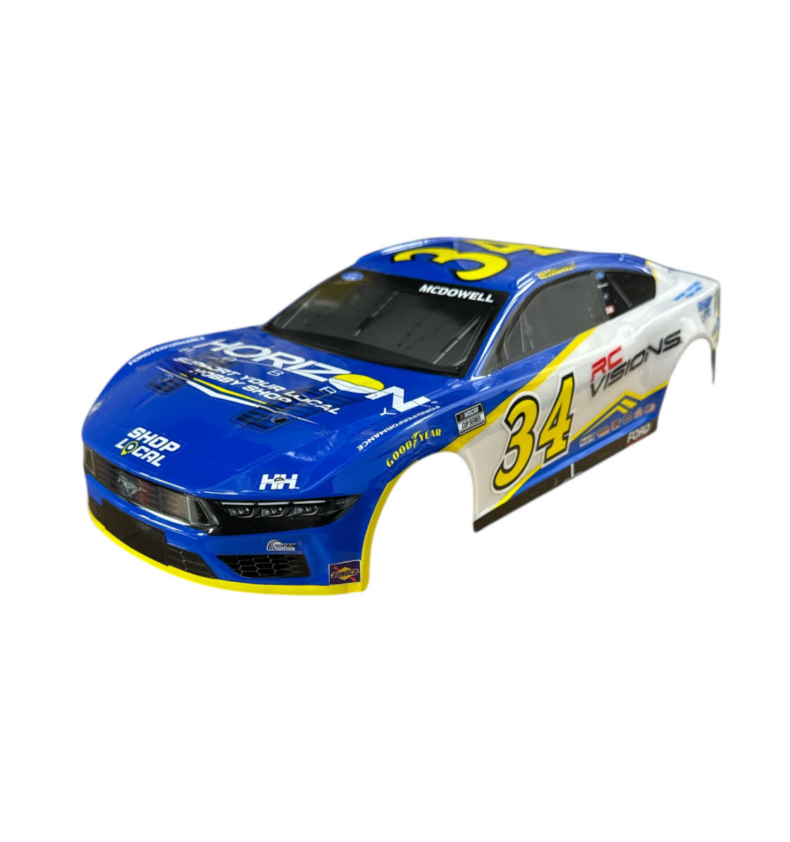 Losi NASCAR RCVisions #34 Horizon Hobby 2024 Ford Mustang Pre-Painted Body - stpatty - Horizon Hobbies, Inc.