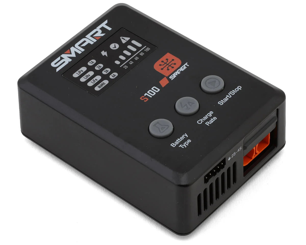 Spektrum RC S100 Smart Charger w/USB-C GaN Power Supply Combo (4S/100W) - - Horizon Hobbies, Inc.