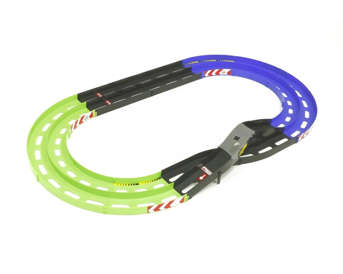 Tamiya Mini 4WD JR Oval Home Circuit w/Lane Change (Green/Blue) - - AMain Distributing