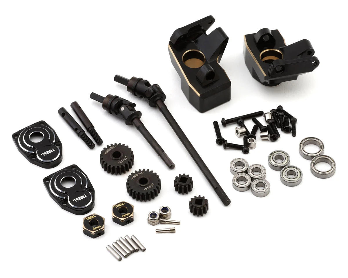 Treal Hobby Axial SCX10 Pro Front Portal Axle Kit w/CVD Shafts - - AMain Distributing
