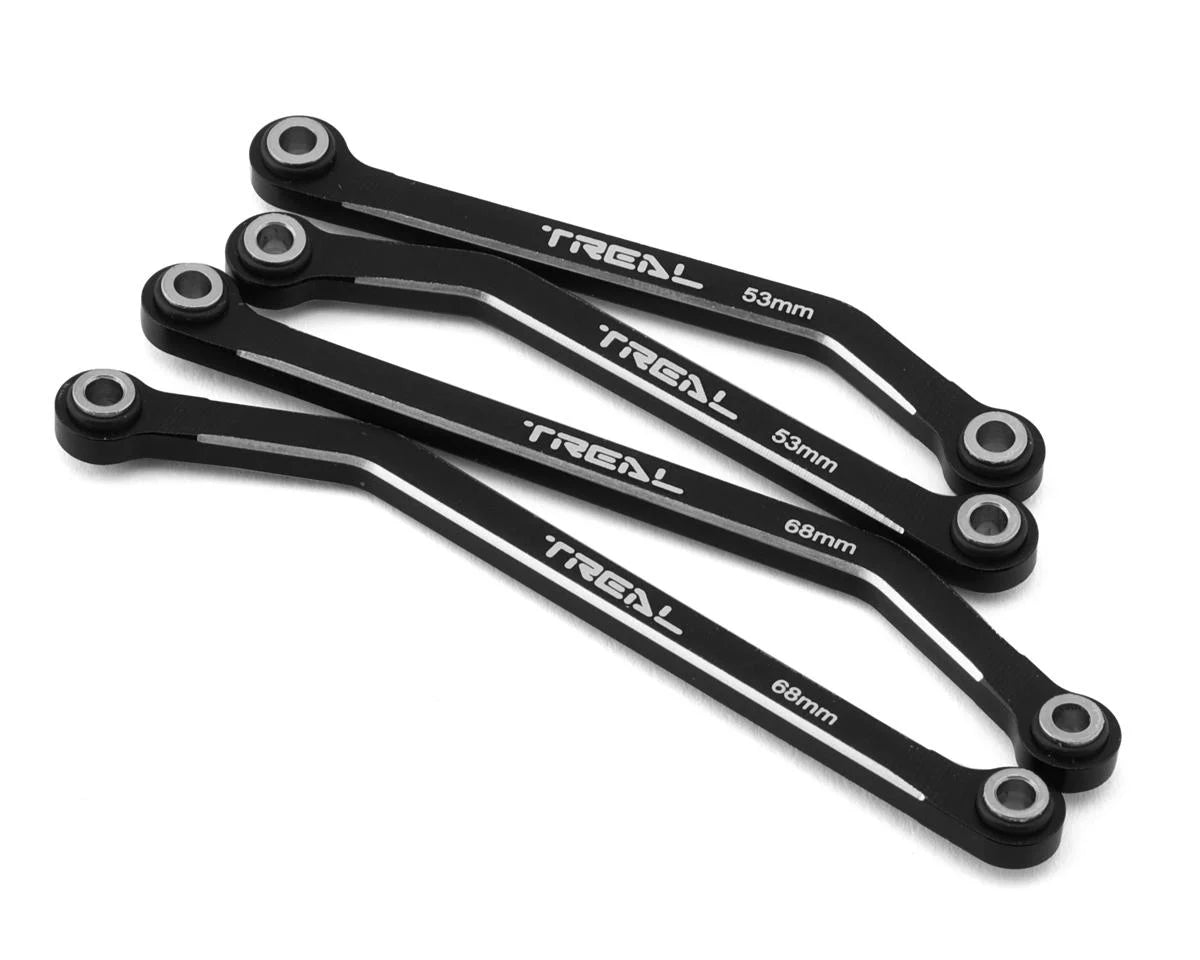 Treal Hobby Aluminum High Clearance Lower Suspension Links for Traxxas TRX-4M (Black) (4) - stpatty - AMain Distributing