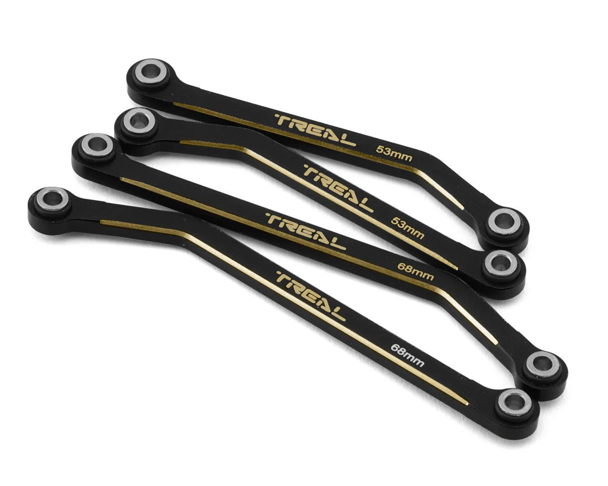Treal Hobby Brass High Clearance Lower Suspension Links for Traxxas TRX-4M (Black) (4) (27.3g) - stpatty - AMain Distributing