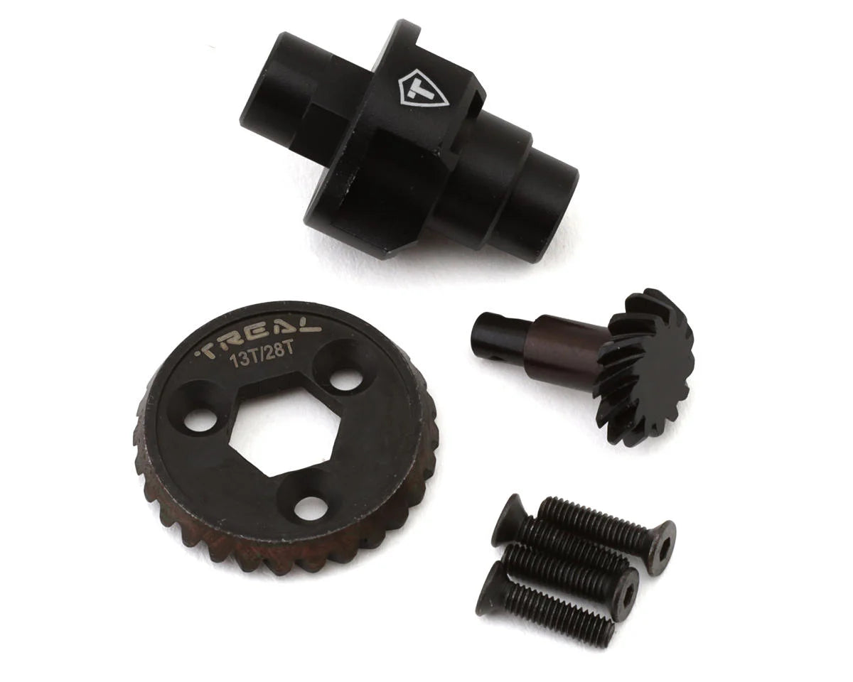 Treal Hobby Axial UTB18 Heavy Duty Steel Axle Overdrive Set w/Spool (13T/28T) (17% Overdrive) - stpatty - AMain Distributing