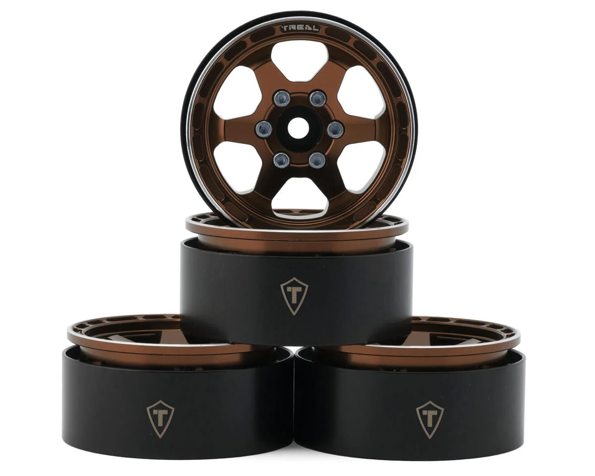 Treal Hobby Type H 1.9" 6-Spoke Beadlock Wheels (4) - - AMain Distributing