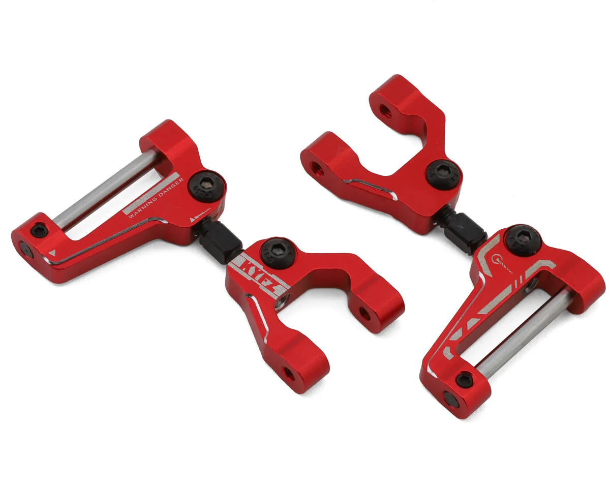 Yeah Racing Kyosho Fazer MK2 Aluminum Front Upper Arms (Red) (2) - stpatty - AMain Distributing