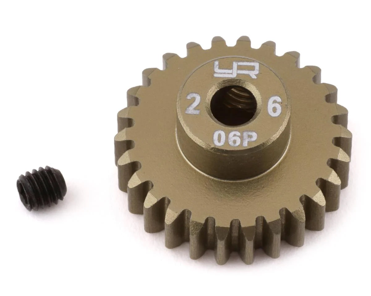 Yeah Racing Mod 0.6 Hard Coated Aluminum Pinion Gear (25T) - stpatty - AMain Distributing