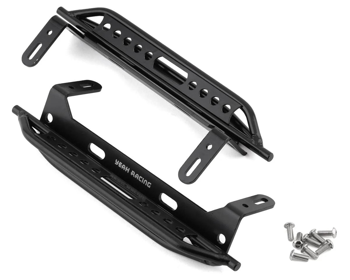 Yeah Racing Steel Rock Sliders for Traxxas TRX-4 (Black) (2) - - AMain Distributing