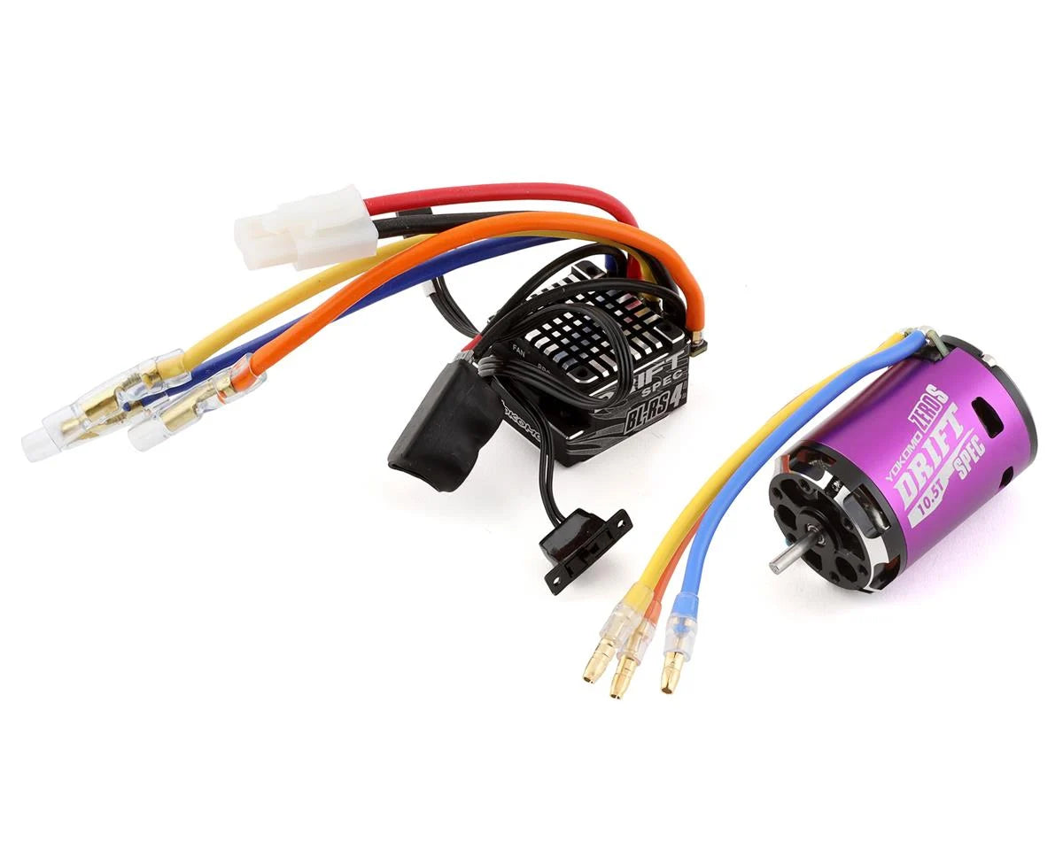 Yokomo BL-RS4 Drift Spec Sensored Brushless ESC/Zero S Drift Spec Motor Combo (10.5T) (Purple) - stpatty - AMain Distributing