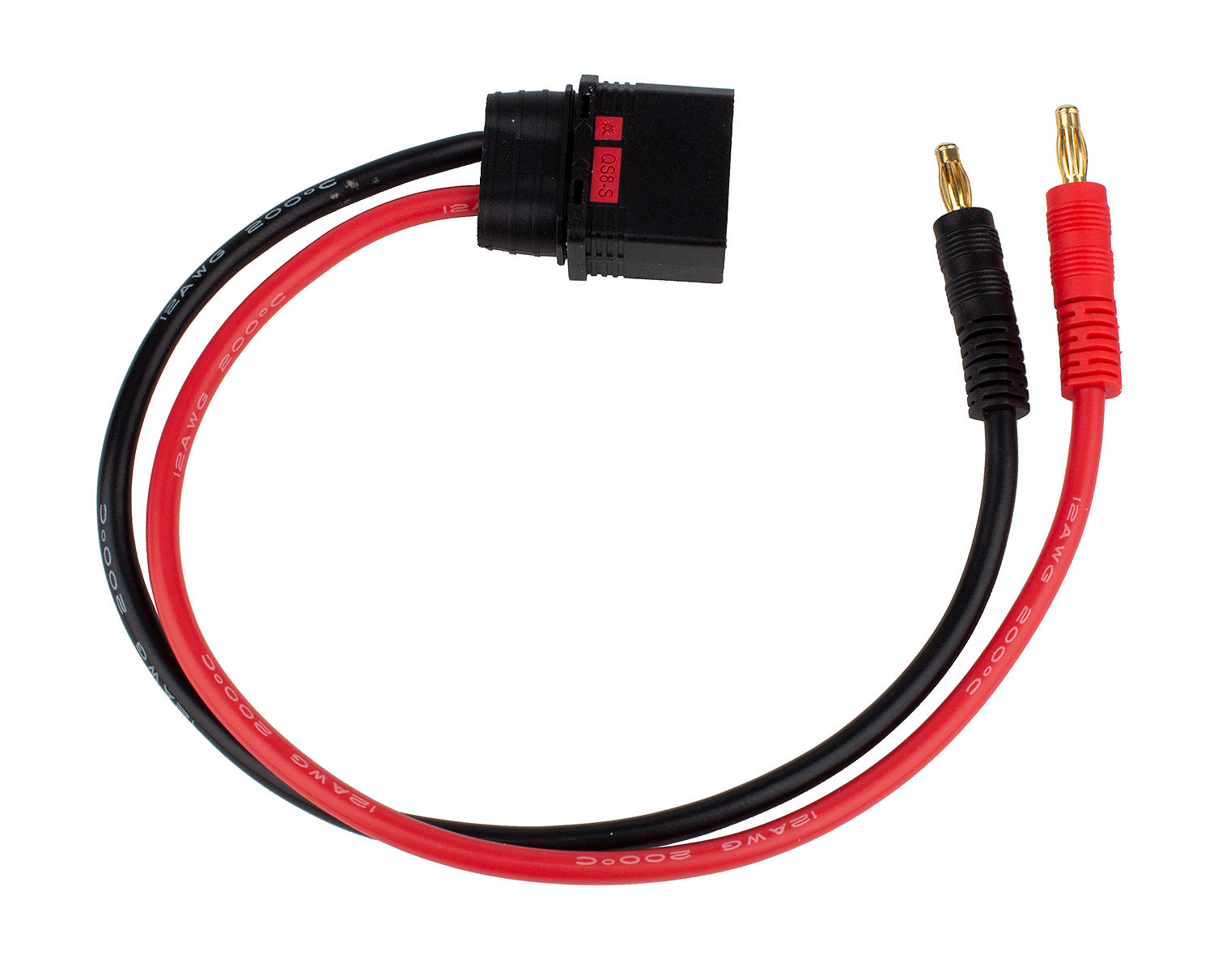 Reedy Power QS8 350mm Charge Lead, 4mm - Accessories - Associated Electrics INC