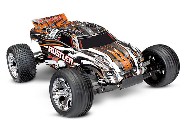 Traxxas Rustler 1/10 RTR Stadium Truck (Orange) w/XL-5 ESC, TQ 2.4GHz Radio, Battery & DC Charger (Discontinued) - - Traxxas