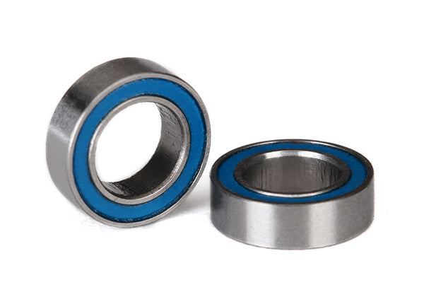 Traxxas Ball bearings, blue rubber sealed (6x10x3mm) (2) - - Traxxas