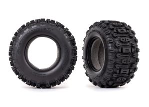 Traxxas Tires, Sledgehammer® (2)/ foam inserts (2) - Wheel/Tires - Traxxas