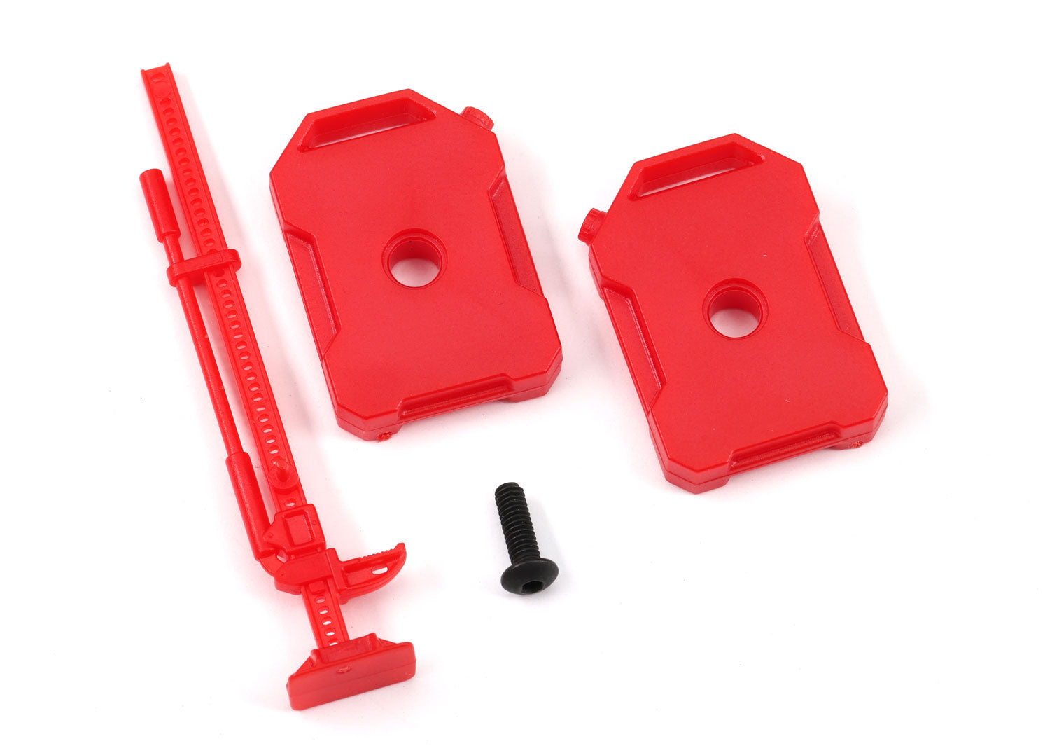 TRAXXAS TRX4M Fuel canisters (left & right)/ jack (red) (fits #9712 body) - - Traxxas