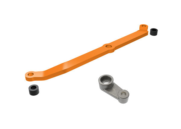 Traxxas Steering link, 6061-T6 aluminum/ servo horn, metal/ spacers (2) - - Traxxas