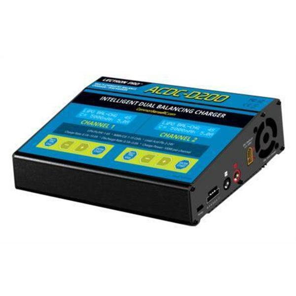 Common Sense RC Lectron Pro DUO MAX - 200W 10A Two-Port Multi-Chemistry Balancing Charger (LiPo/LiFe/LiHV/NiMH) - Remote Control Toys - Common Sense RC