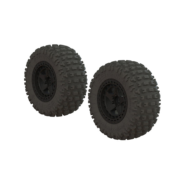 Arrma dBooots Fortress SC Tire Set Glued Black (2) - Remote Control Toys - Horizon Hobbies, Inc.