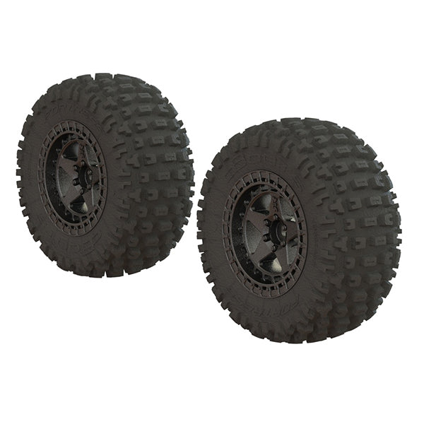 Arrma Dboots 'Fortress SC' Tire Set Glued Gun Metal (2) w/14mm Hex - Remote Control Toys - Horizon Hobbies, Inc.