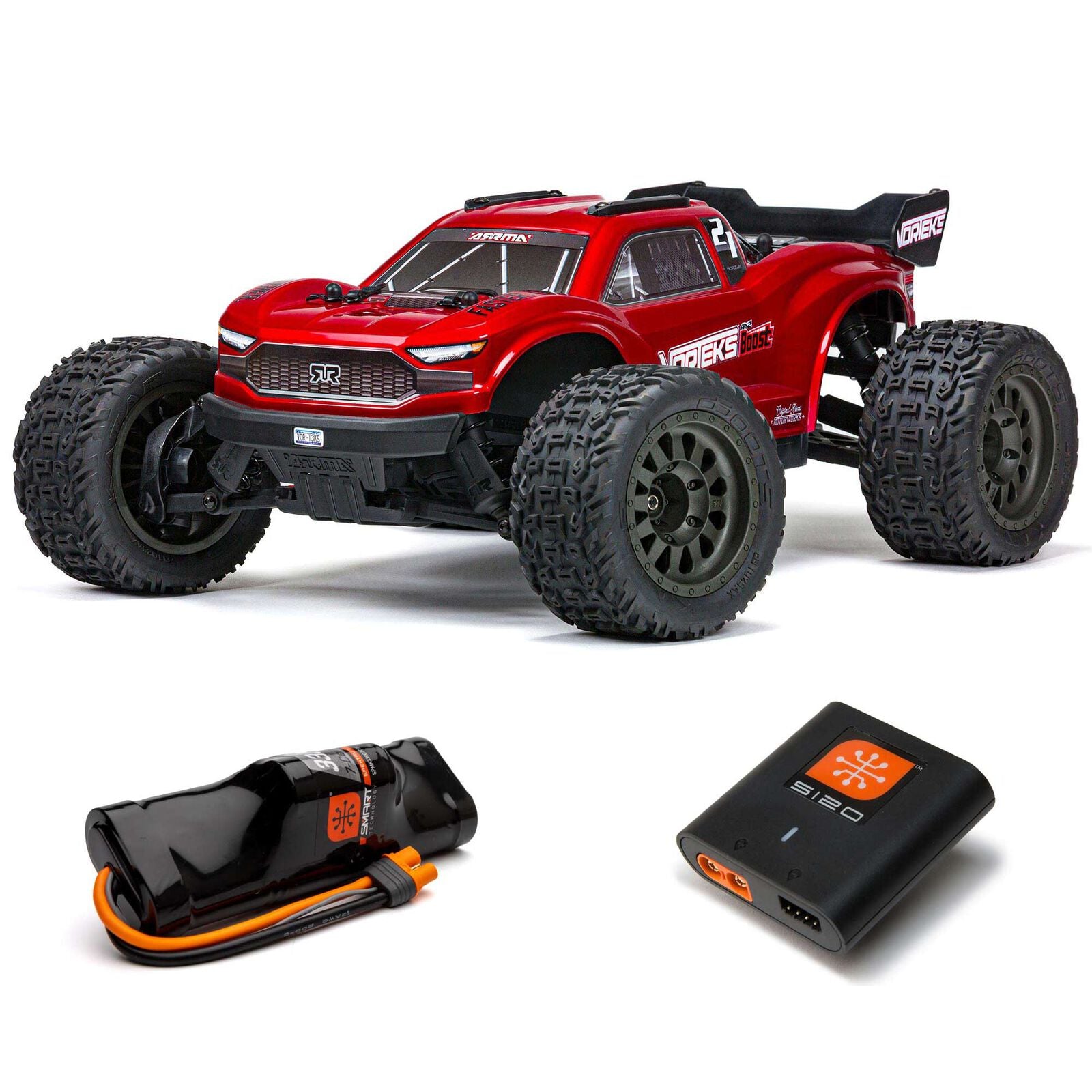 Arrma 1/10 VORTEKS 4X2 BOOST MEGA 550 Brushed Stadium Truck RTR with Battery & Charger - - Horizon Hobbies, Inc.