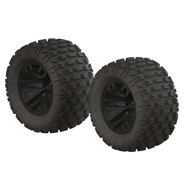 Arrma dBoots "Fortress MT" Monster Truck Pre-Mounted Tire Set (Black) (2) w/14mm Hex - Remote Control Toys - Horizon Hobbies, Inc.