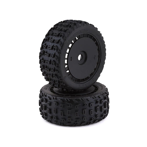 Arrma DBoots Katar T Belted Pre-mounted Tires w/17mm Hex (Black) (2) - Wheel/Tires - Horizon Hobbies, Inc.