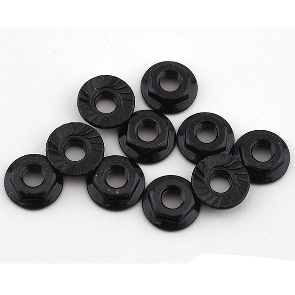 Team Associated M4 Low Profile Serrated Steel Wheel Nuts (10) - Remote Control Toys - Associated Electrics INC