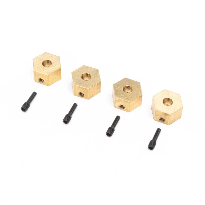 Axial Hex Hubs, Brass (7g): UTB18 (4) - - Horizon Hobbies, Inc.