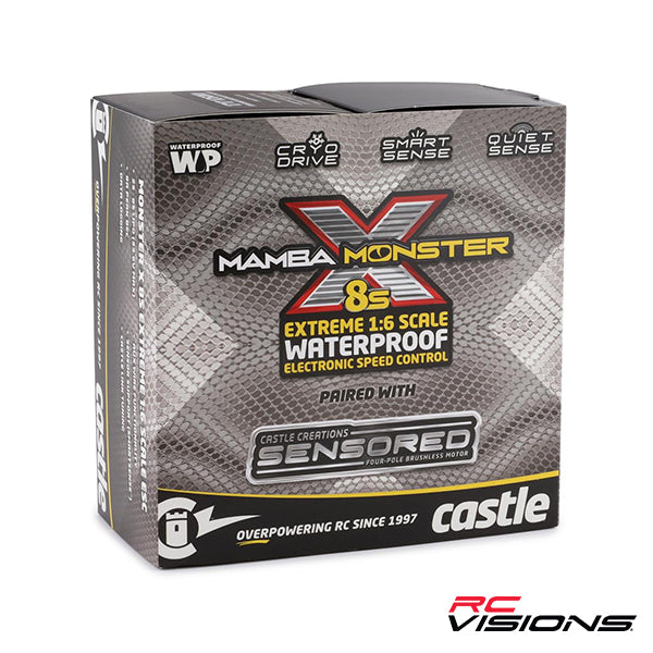 Castle Creations Mamba Monster X 8S 1/6 ESC/Motor Combo w/1717 Sensored Motor (1260kV) - - Castle Creations