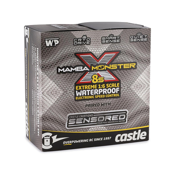 Castle Creations Mamba Monster X 8S 1/6 ESC/Motor Combo w/1717 Sensored Motor (1260kV) - - Castle Creations