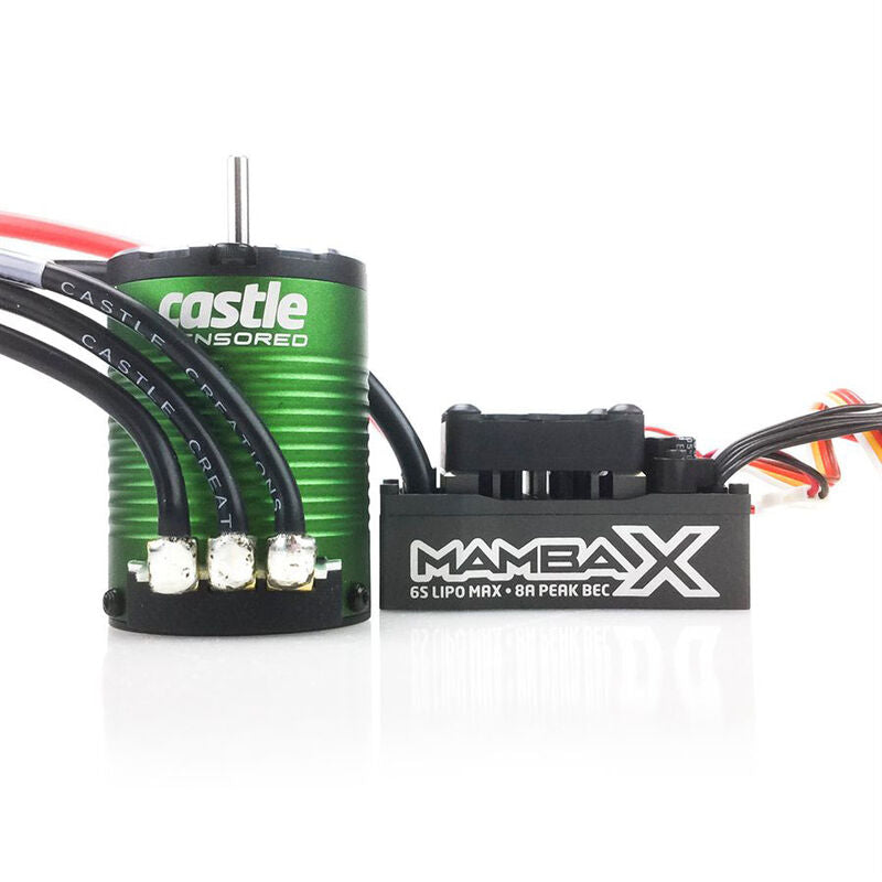 Castle Creations Mamba X 1/10 Brushless Combo w/1406 Sensored Motor (4600kV) - Motor/ESC - Castle Creations