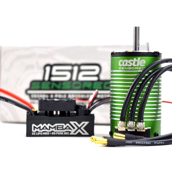 Castle Creations Mamba X Waterproof 1/8 Brushless Combo w/1512 Sensored Motor (1800kV) - Remote Control Toys - Castle Creations
