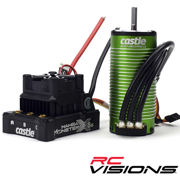 Castle Creations Mamba Monster X 8S ESC/Motor Combo w/1520 Sensored Motor (1650Kv) - Remote Control Toys - Castle Creations