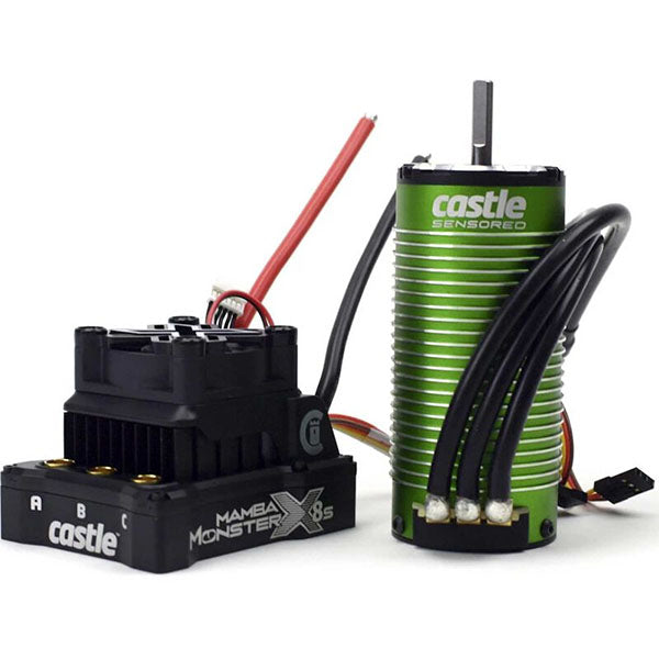 Castle Creations Mamba Monster X 8S ESC/Motor Combo w/1520 Sensored Motor (1650Kv) - Remote Control Toys - Castle Creations